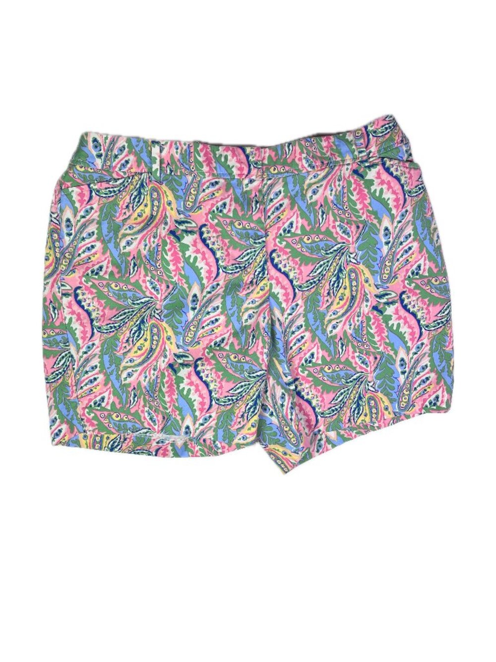 Talbots Size 16W Perfect Short Paisley Print Colorful